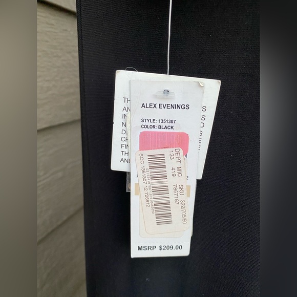 Alex Evenings Elegant Prom Dress Long sleeve Embellished Beaded Sequined - Picture 4 of 15